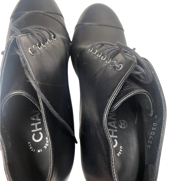 Chanel black ankle boots pearl heels, super comfortable size 37 us 7 - Picture 9 of 17